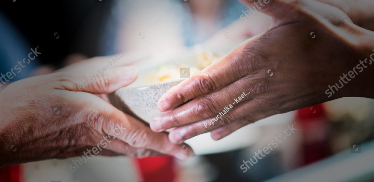 Wir bewirten Obdachlose